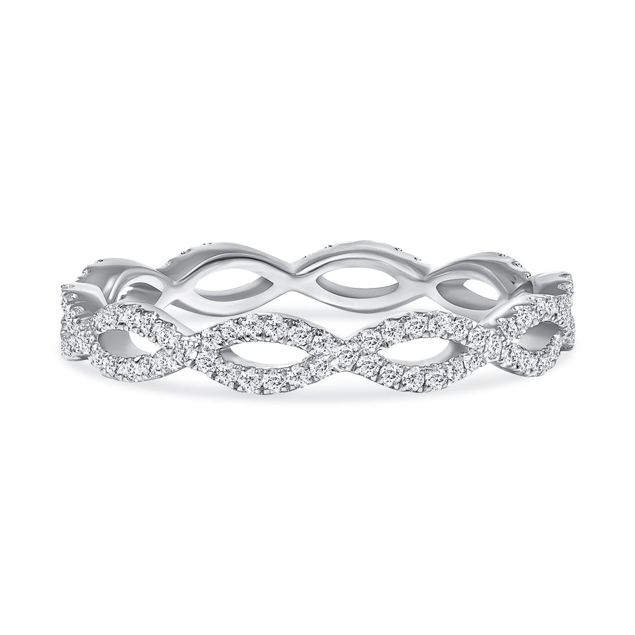 white gold swirl diamond wedding ring