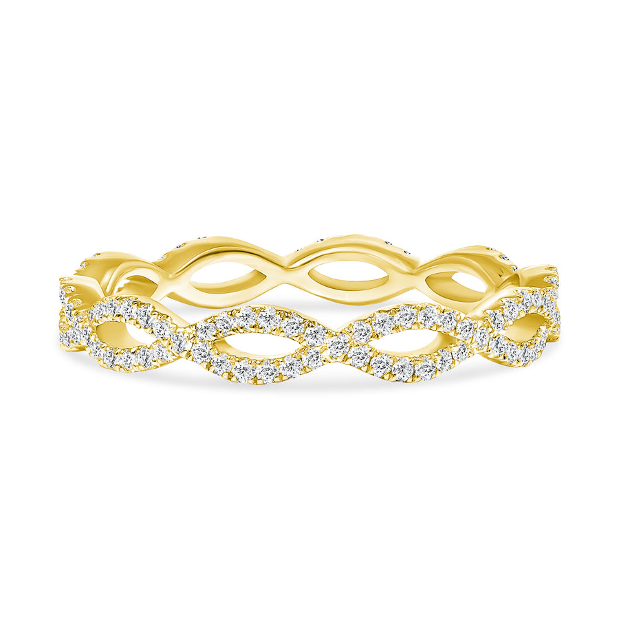 gold swirl diamond wedding ring