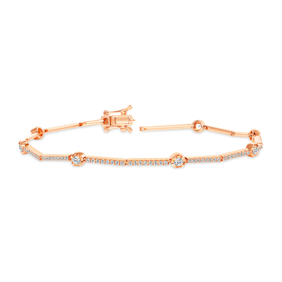 Bridesmaid Diamond Tennis Station Bracelet