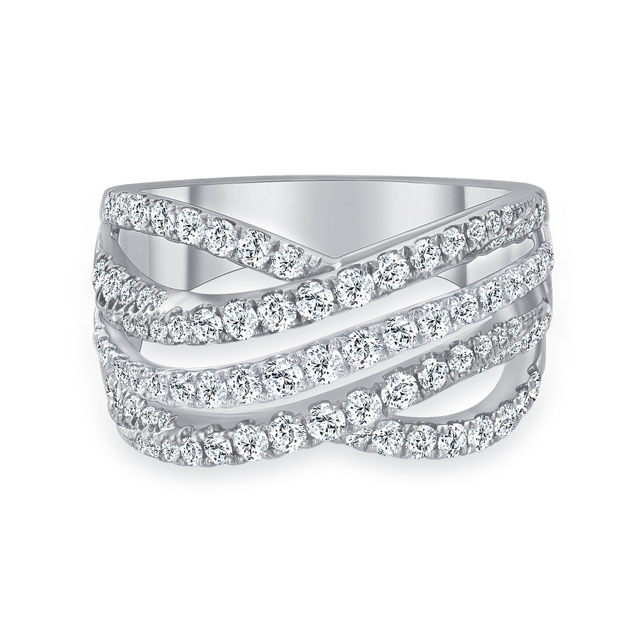 infinity diamond wedding ring white gold