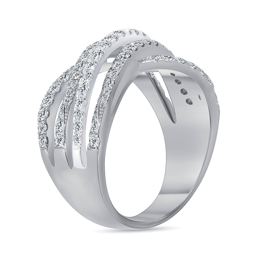 infinity diamond wedding ring white gold
