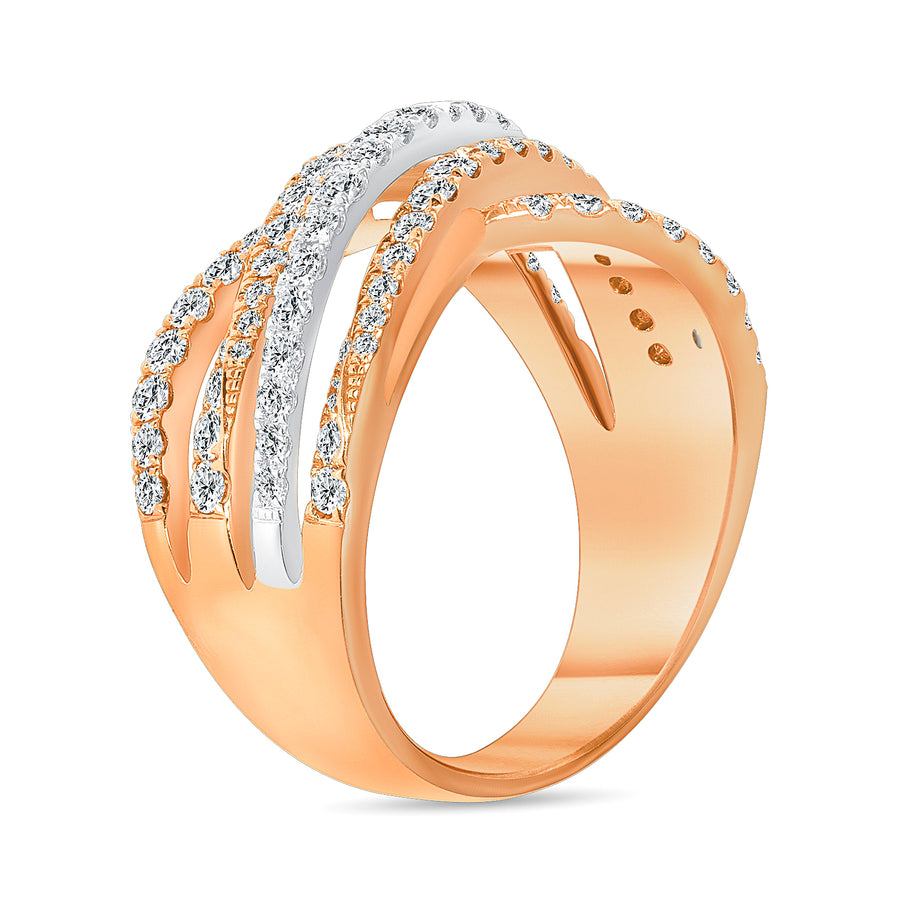 infinity diamond wedding ring rose gold
