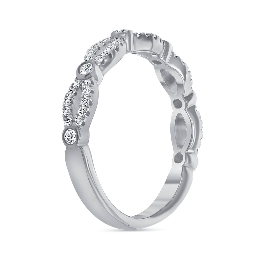 white gold diamond stackable rings