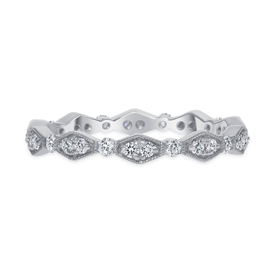 white gold vintage diamond ring