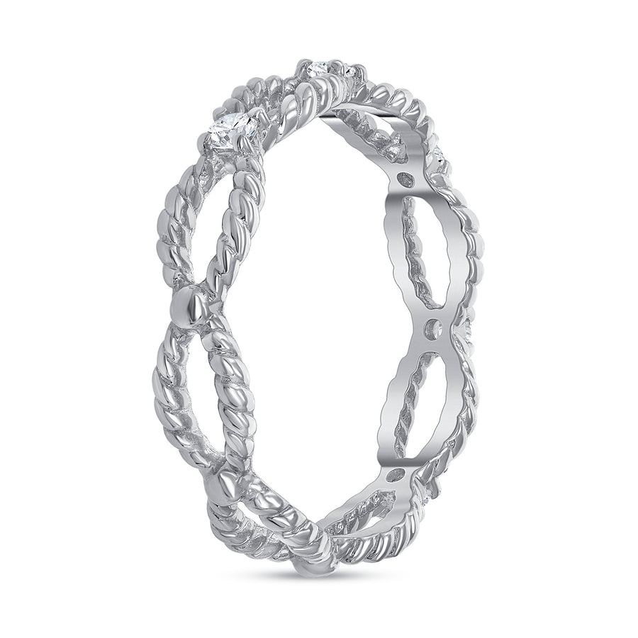 white gold vintage diamond ring