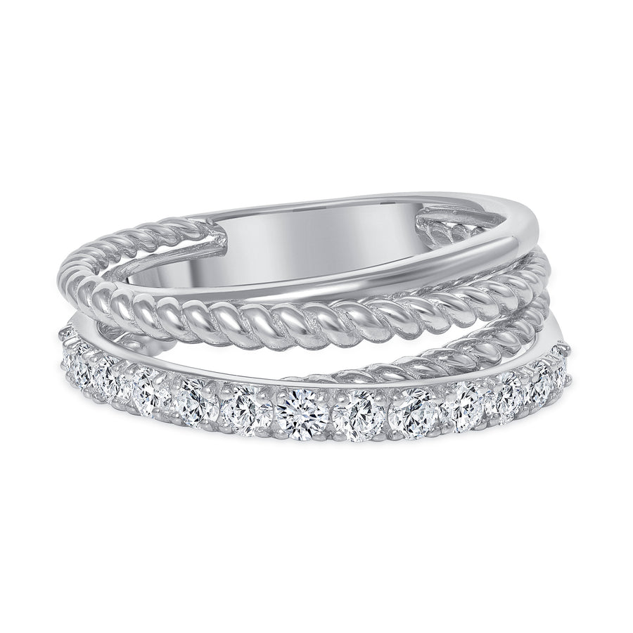 white gold layered diamond wedding ring