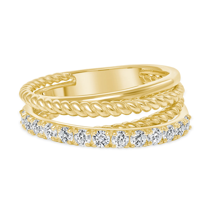 gold layered diamond wedding ring
