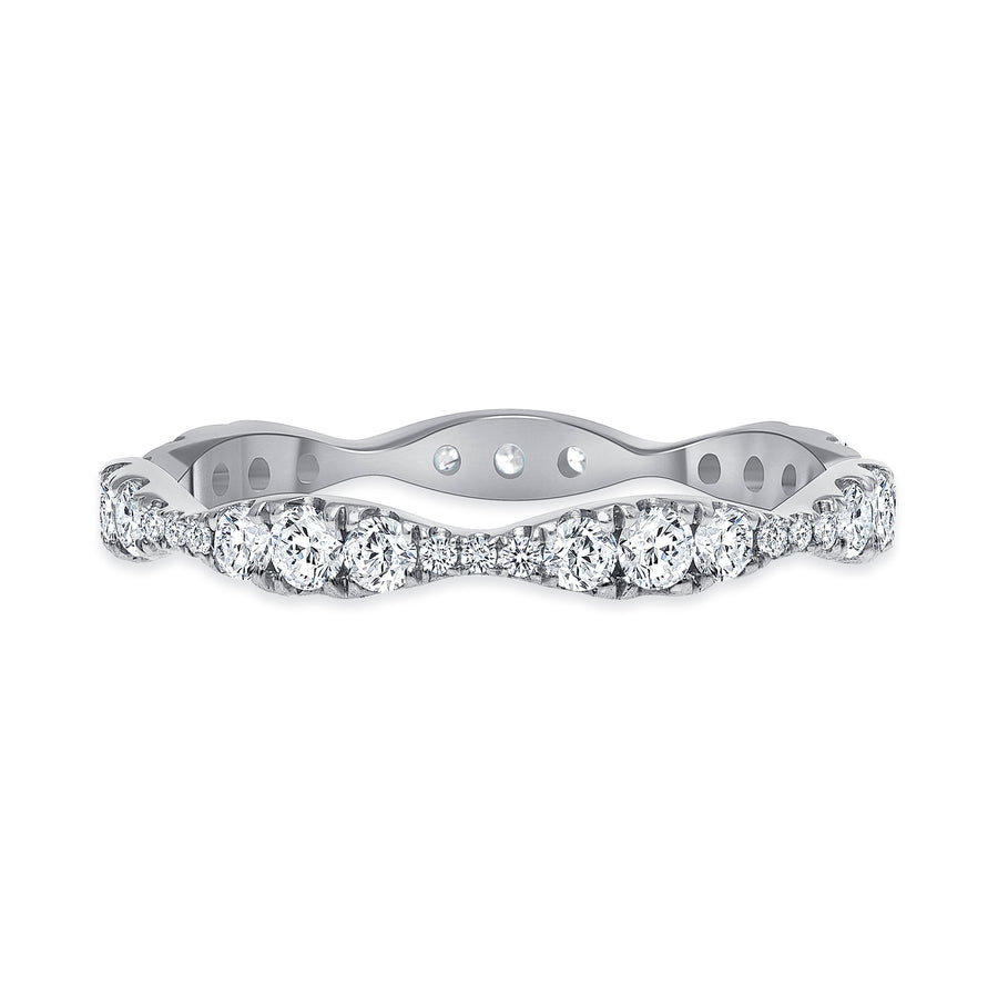 wave wedding ring narrow