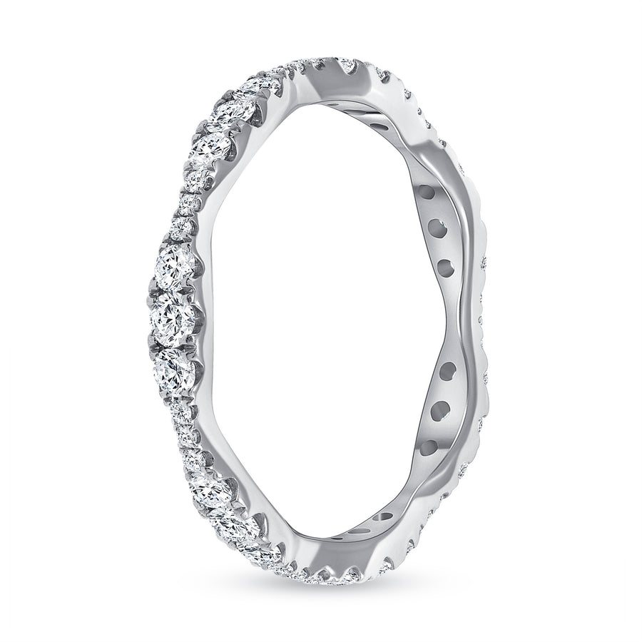 wave wedding ring narrow