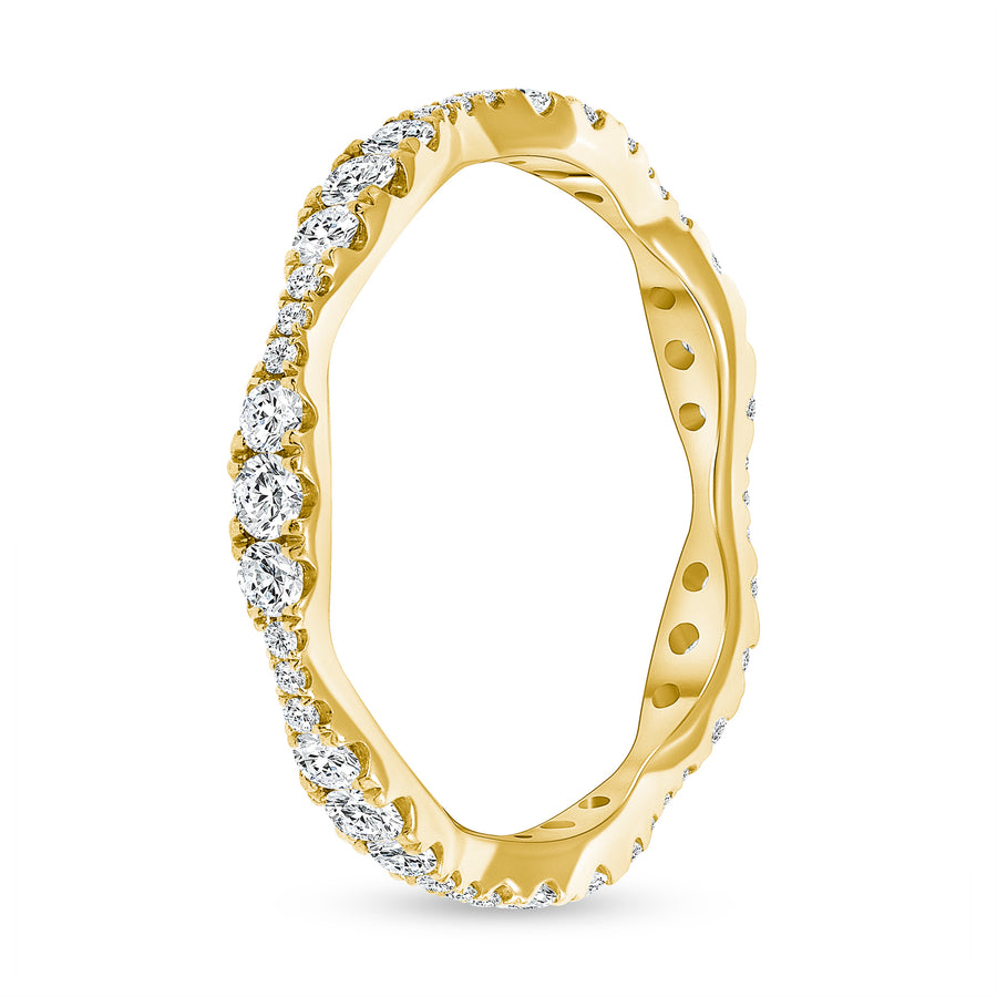 wave wedding ring narrow
