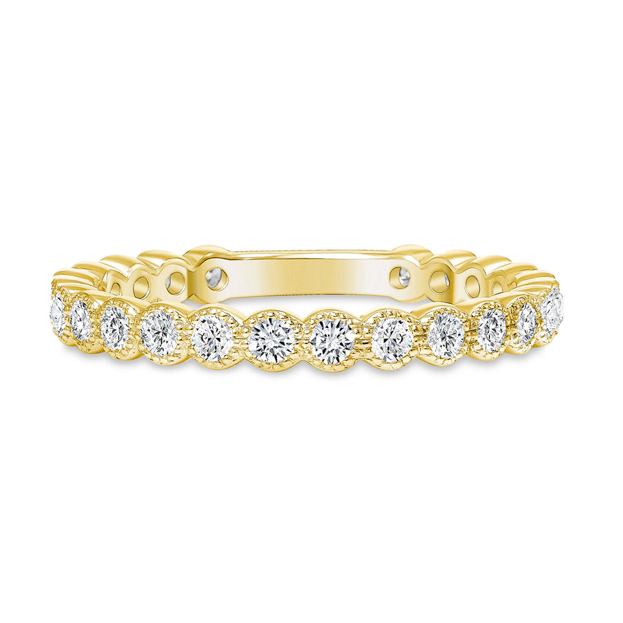 diamond stackable wedding ring gold