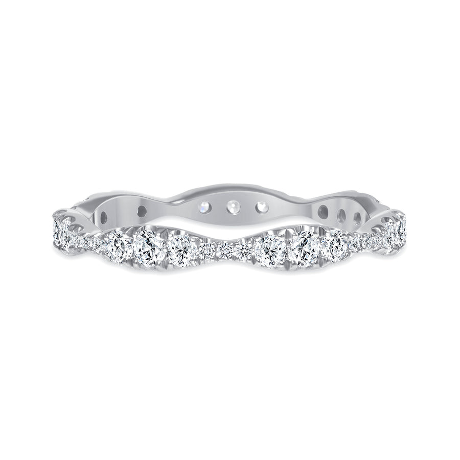 sound wave ring wedding diamond white gold
