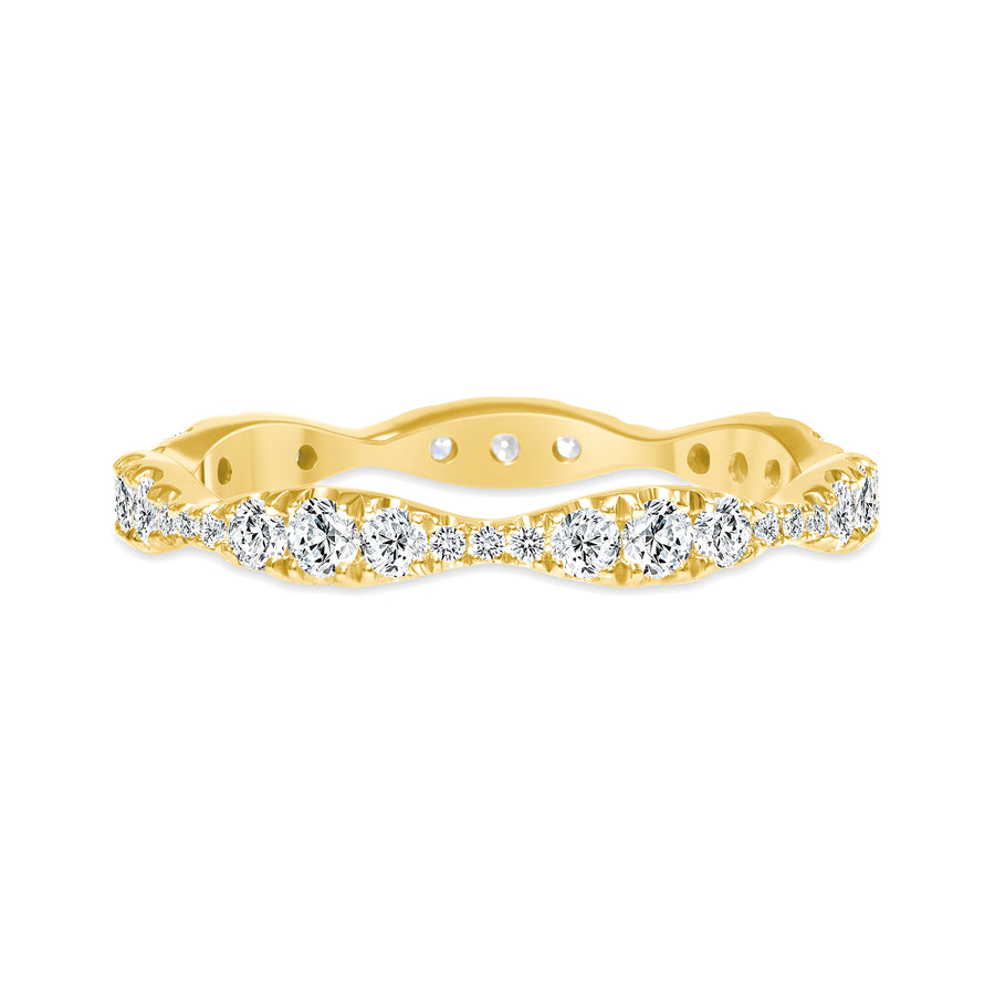 sound wave ring wedding diamond gold