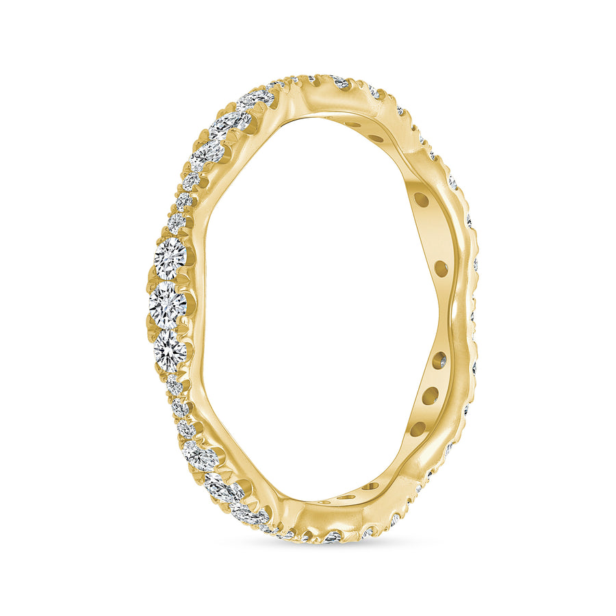 sound wave ring wedding diamond gold
