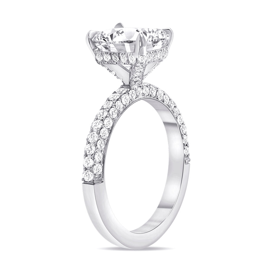 radiant cut diamond engagement ring white gold