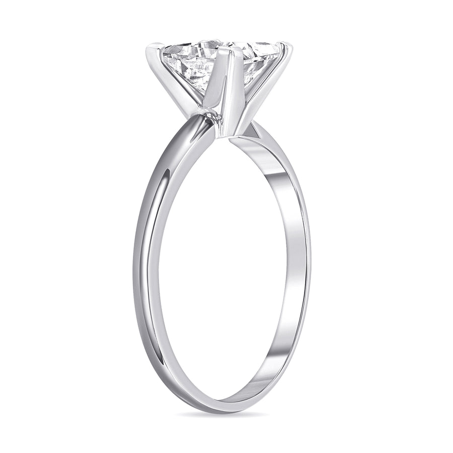 princess cut diamond solitaire engagement ring white gold