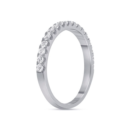 Round Diamond Half Eternity Band
