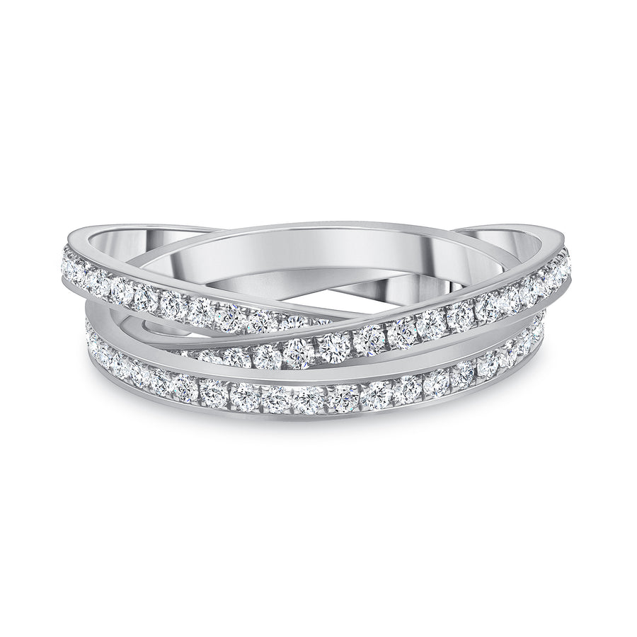 diamond wrap wedding ring white gold