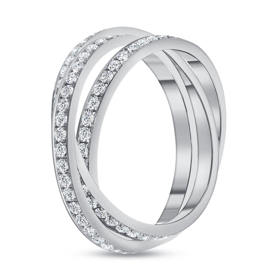 diamond wrap wedding ring white gold