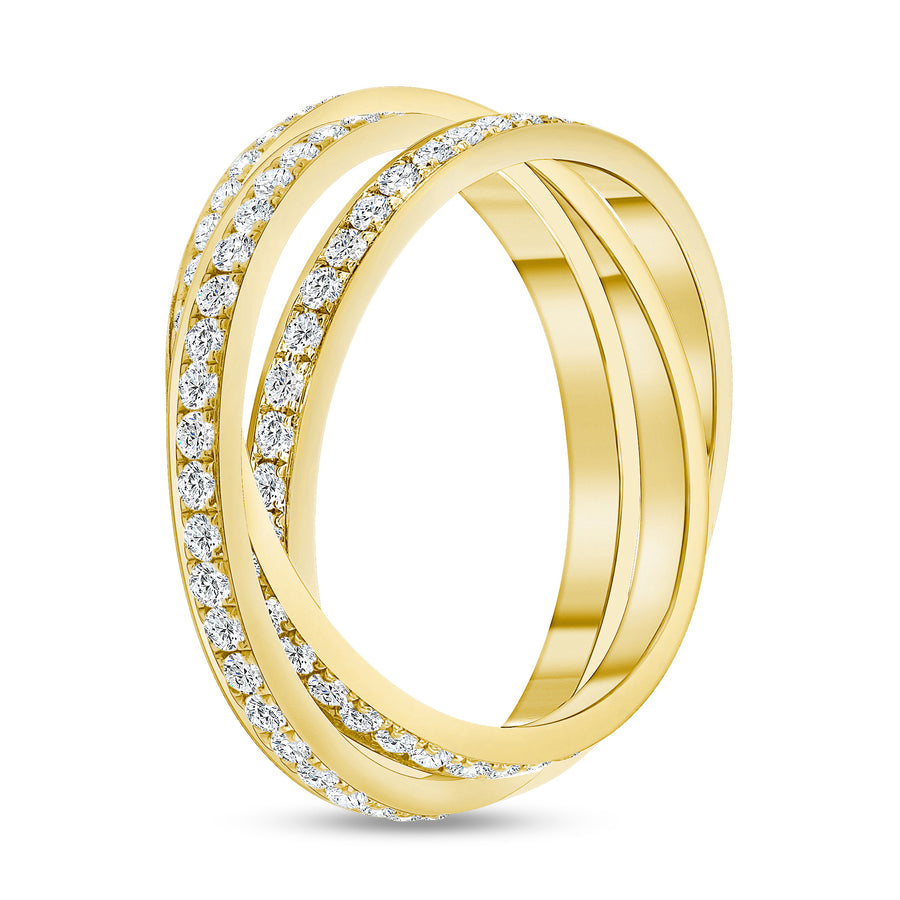 diamond wrap wedding ring gold