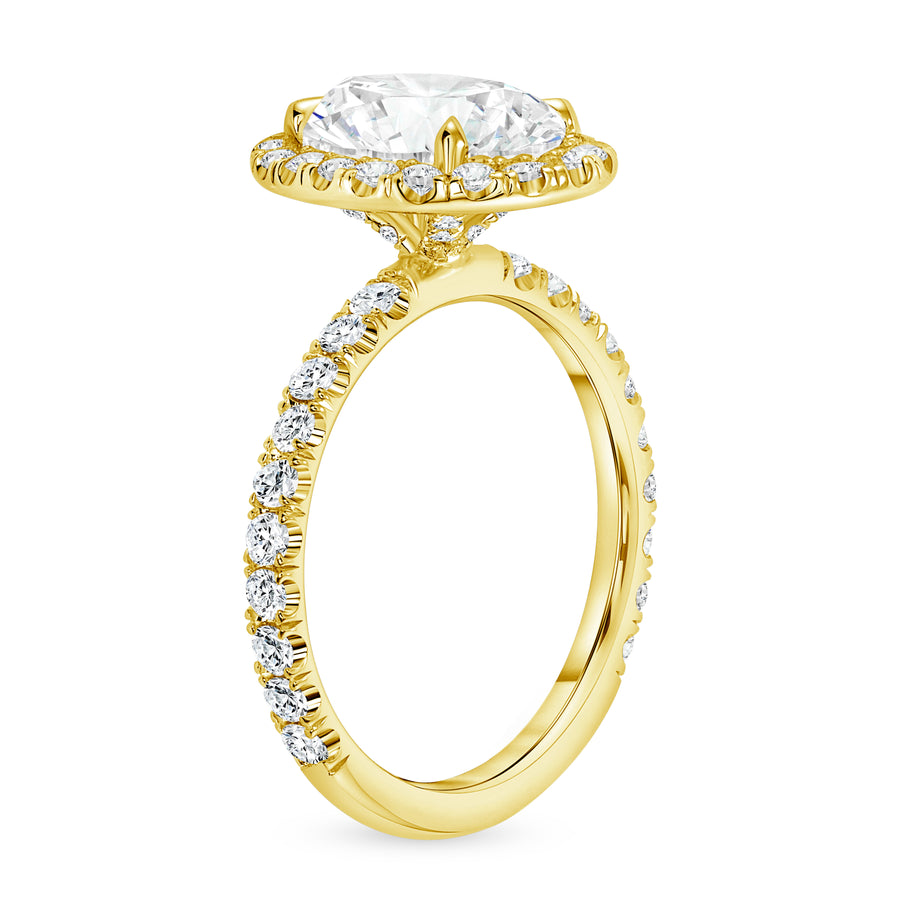 oval diamond halo engagement ring gold