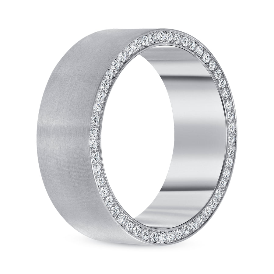 white gold plain diamond band