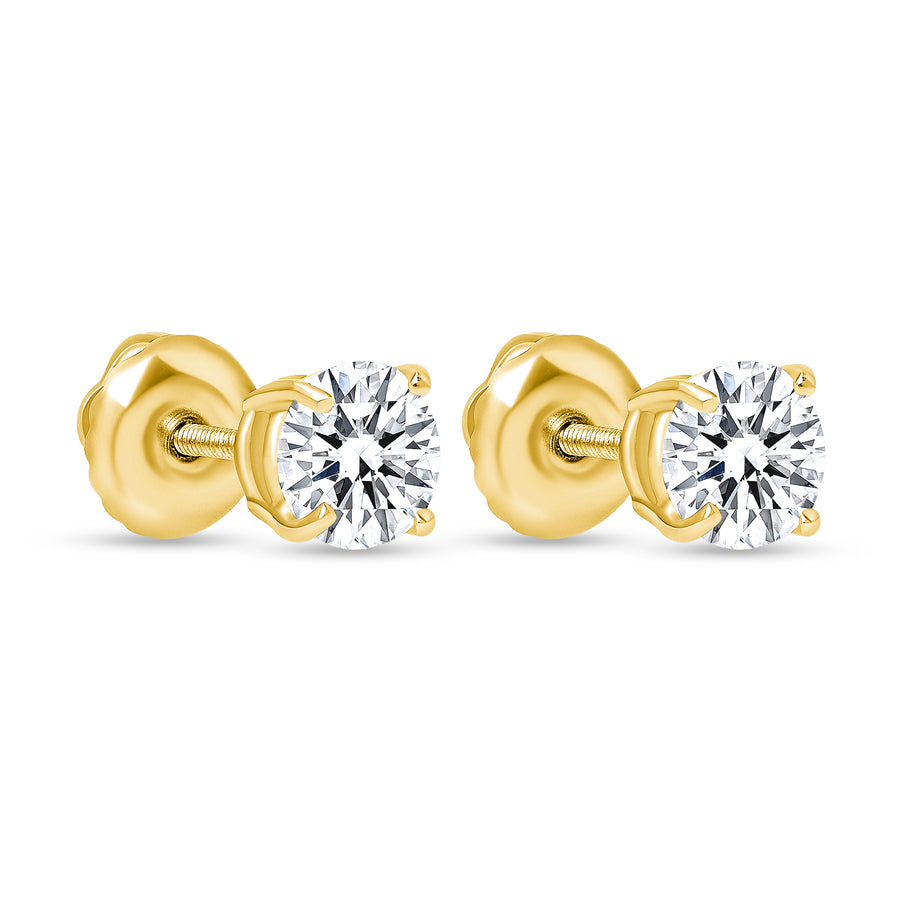 1 ct diamond stud earrings  gold | Diamond Collection Inc