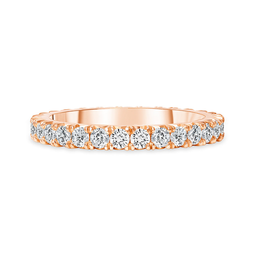 Round Diamond Twisted Link Rope Wedding Ring