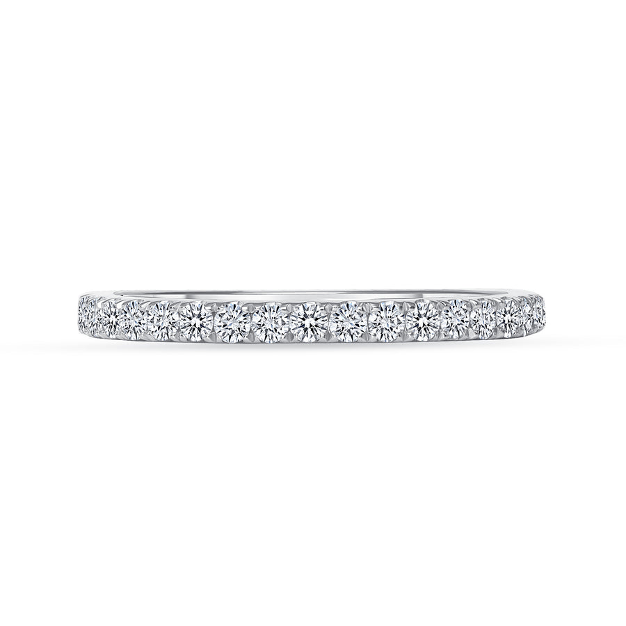 Round Diamond Half Eternity Wedding Ring