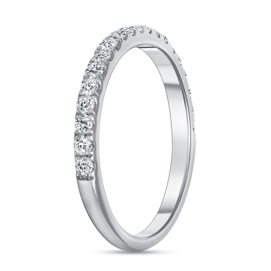 Round Diamond Half Eternity Wedding Ring