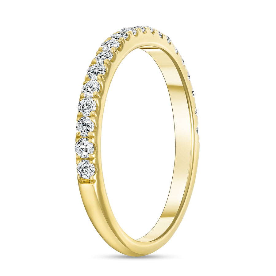 Round Diamond Half Eternity Wedding Ring