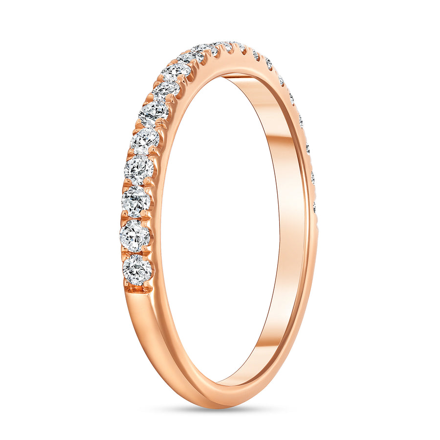 Round Diamond Half Eternity Wedding Ring