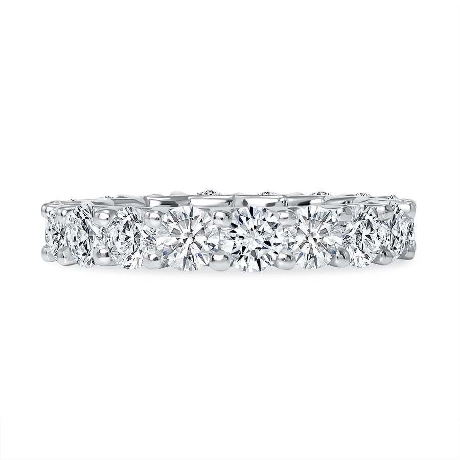 Classic Round Diamond Shared Prong Eternity Wedding Ring