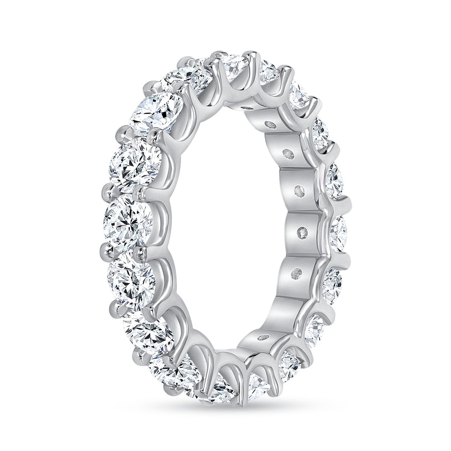 Classic Round Diamond Shared Prong Eternity Wedding Ring