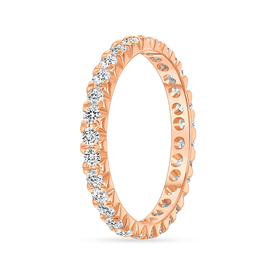 round diamond wedding ring rose gold