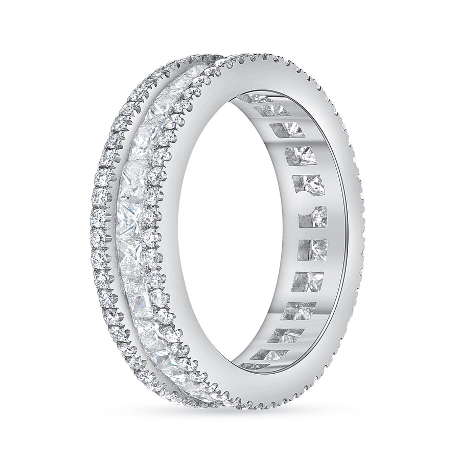 princess diamond wedding ring white gold