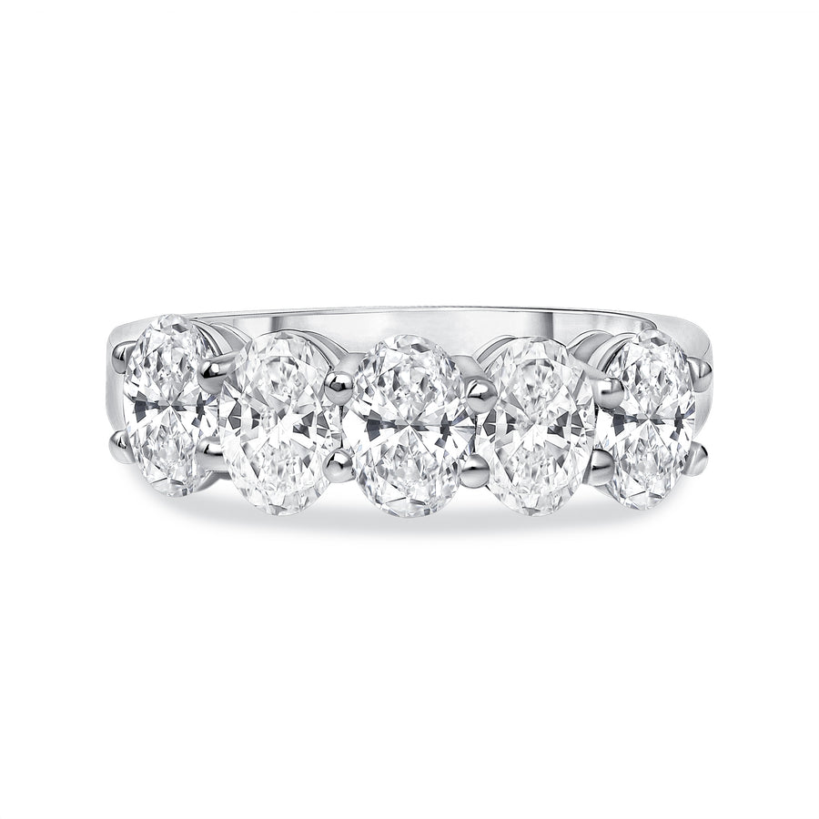 oval diamond wedding ring white gold