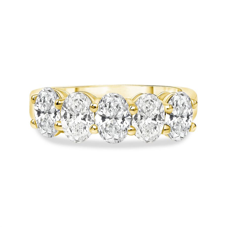 5 Oval Diamond Wedding Ring
