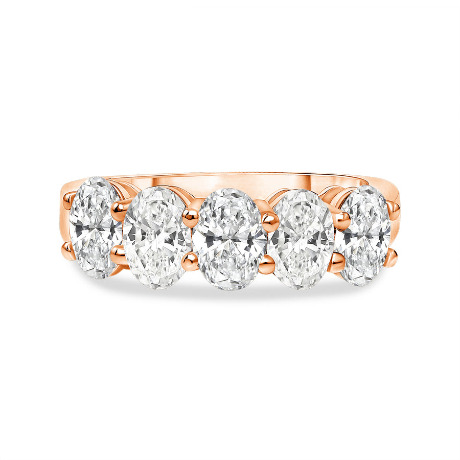 oval diamond wedding ring rose gold