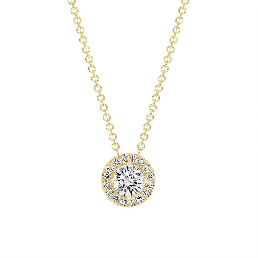 1 Carat Halo Diamond Necklace