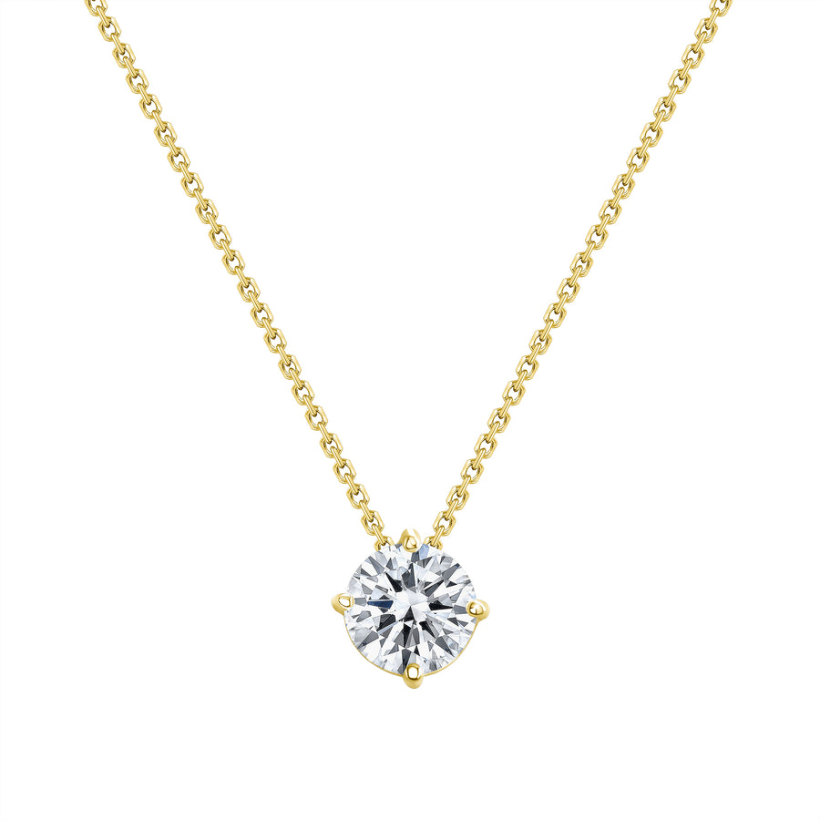 4 Prong Solitaire Diamond Necklace