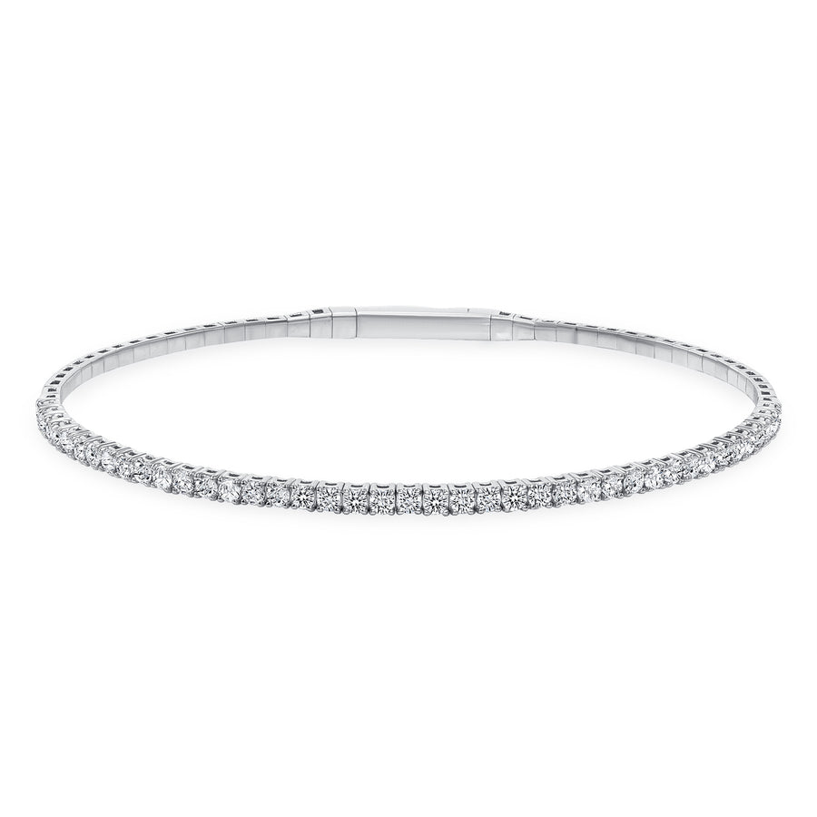 white gold diamond bangle
