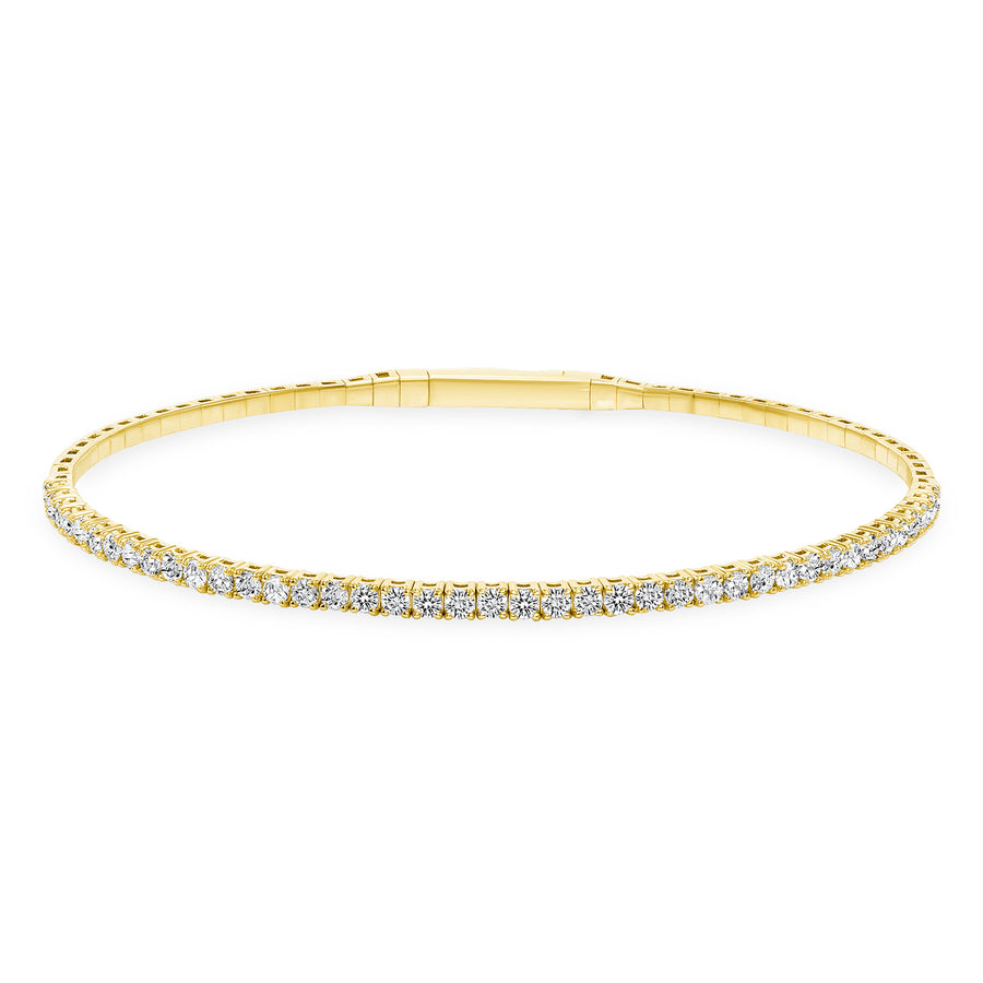 1.0k Round Diamond Flexible Bangle