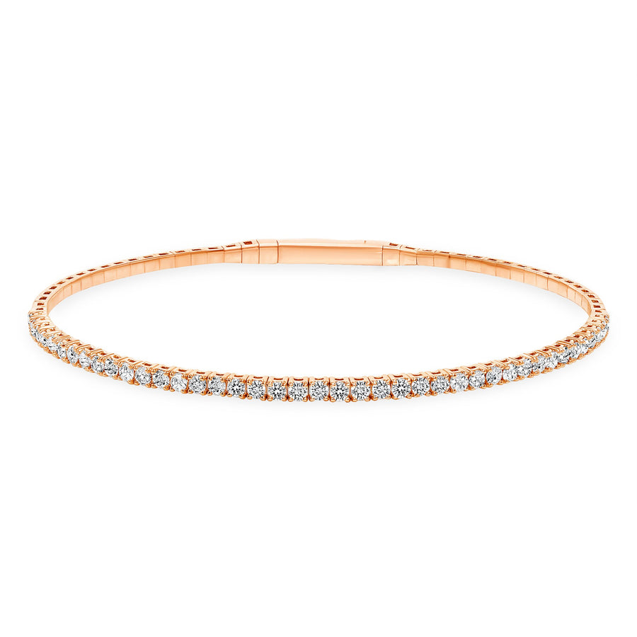 Round Diamond Flexible Bangle