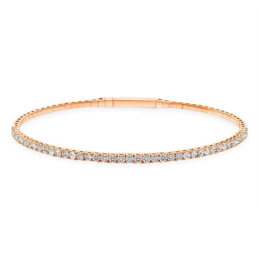 1.0k Round Diamond Flexible Bangle