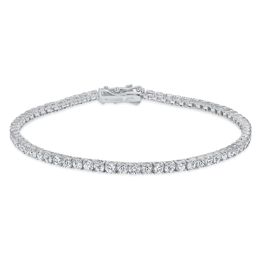 Round Diamond Tennis Bracelet with Prongs