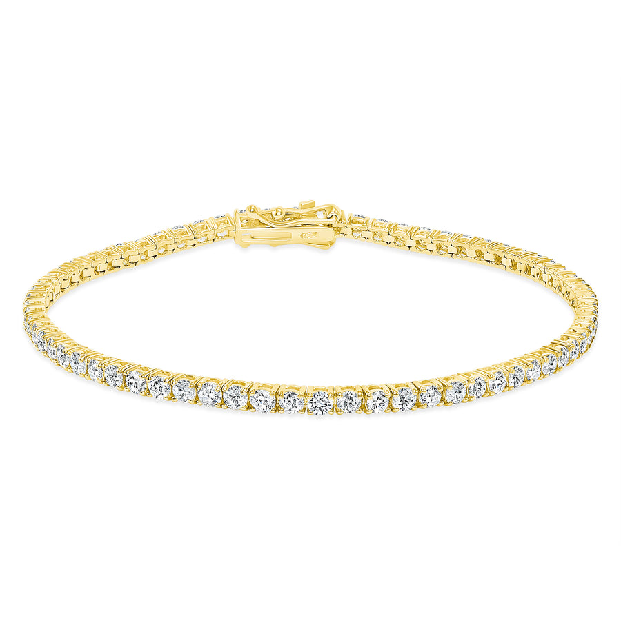 Round Diamond Tennis Bracelet with Prongs