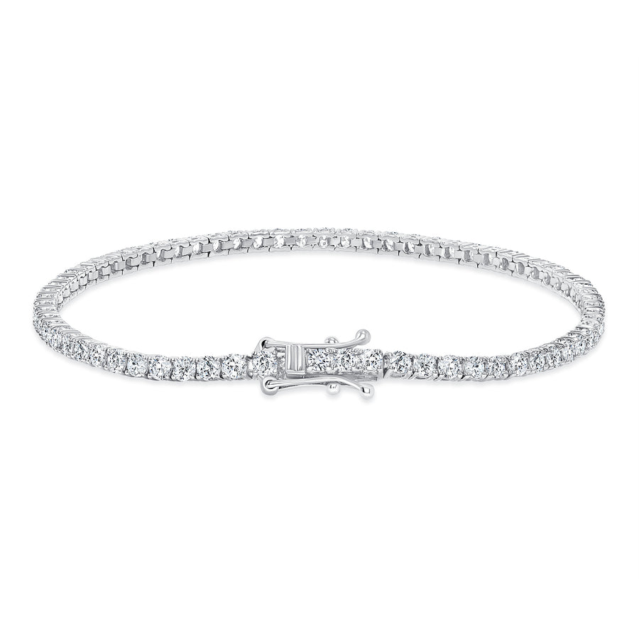 Round Diamond Tennis Bracelet with Prongs