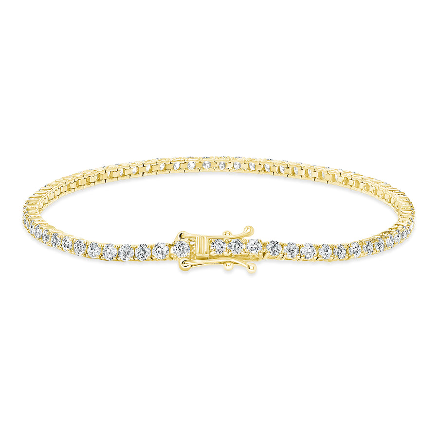 Round Diamond Tennis Bracelet with Prongs