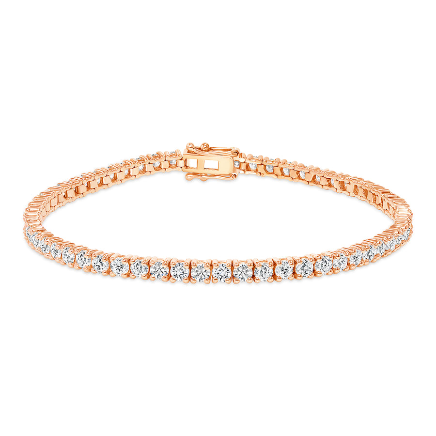 14k rose gold diamond tennis bracelets